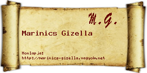 Marinics Gizella névjegykártya