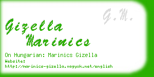 gizella marinics business card